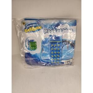 66" SUMMER ECLIPSE SWIMMING POOL WATER POCKET FLOAT LOUNGE BLUE/YELLOW